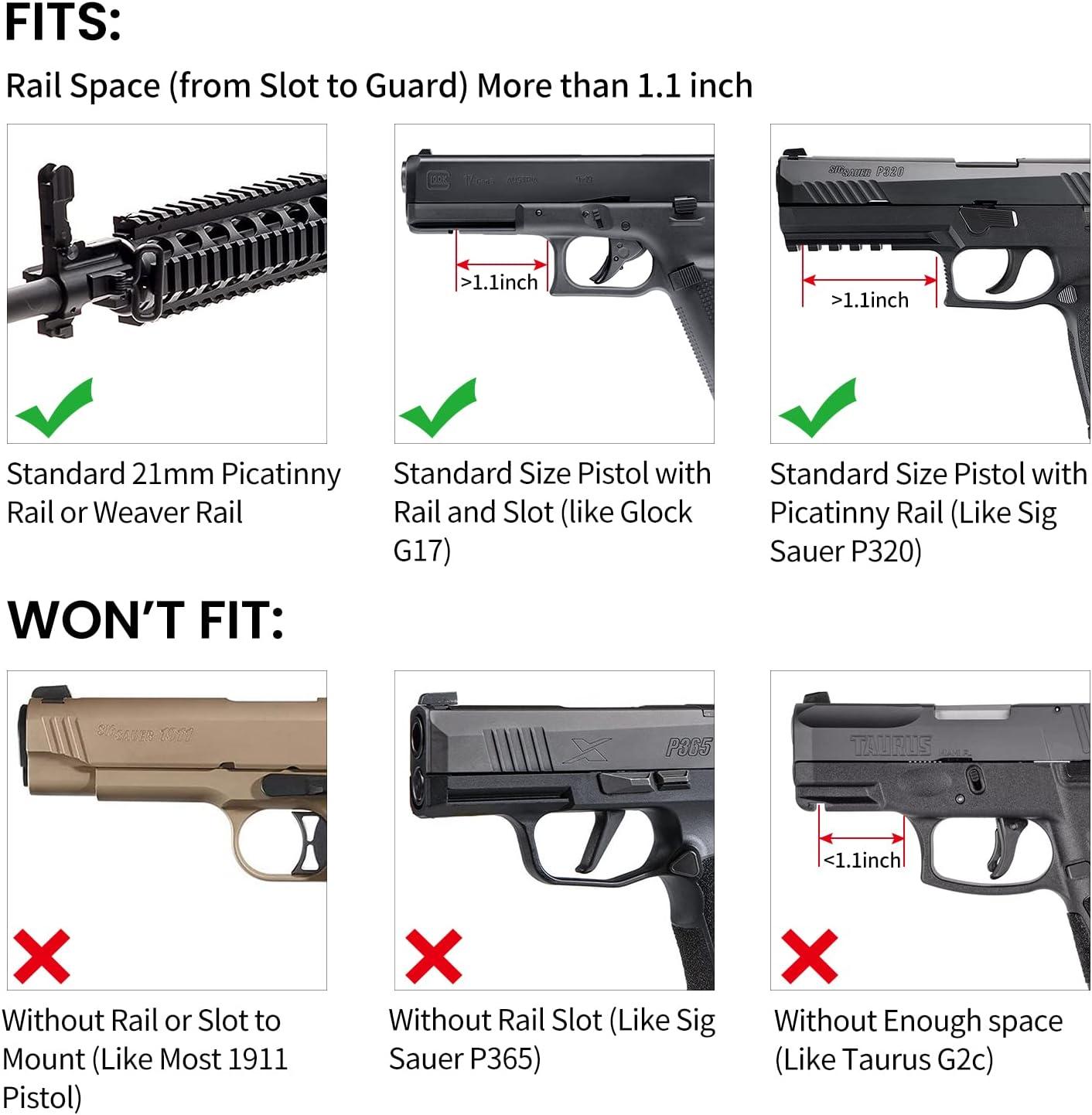 Trinity flashlight 300 lumens for HK P30 Handgun.