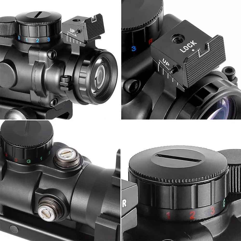 4X32 Compact Scope with with Red/Green/Blue Mildot Reticle for Ruger model 10/22.