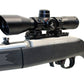 4X32MLF Compact Scope with Red/Green 5 Line Reticle and 1″ Picatinny Scope Rings for Mossberg Patriot.