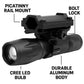 Tactical 1000 Lumen Rifle Flashlight with Picatinny Rail & Barrel Mount for Hunting & Home Defense