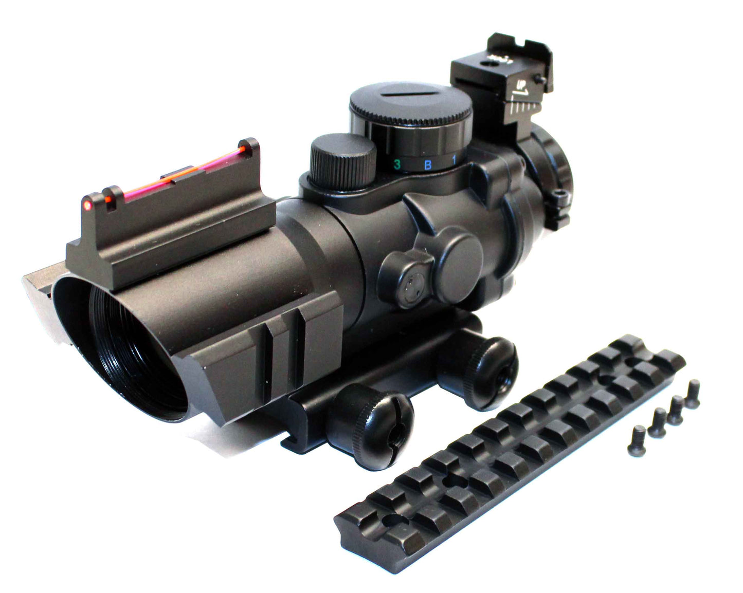 4X32 Compact Scope with with Red/Green/Blue Mildot Reticle for Ruger model 10/22.