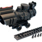 4X32 Tactical Scope sight with Red/Green/Blue Mildot Reticle for Mossberg 590a1 12 gauge.
