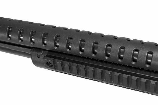 Heatshield polymer black compatible with Mossberg Maverick 88 12-gauge.