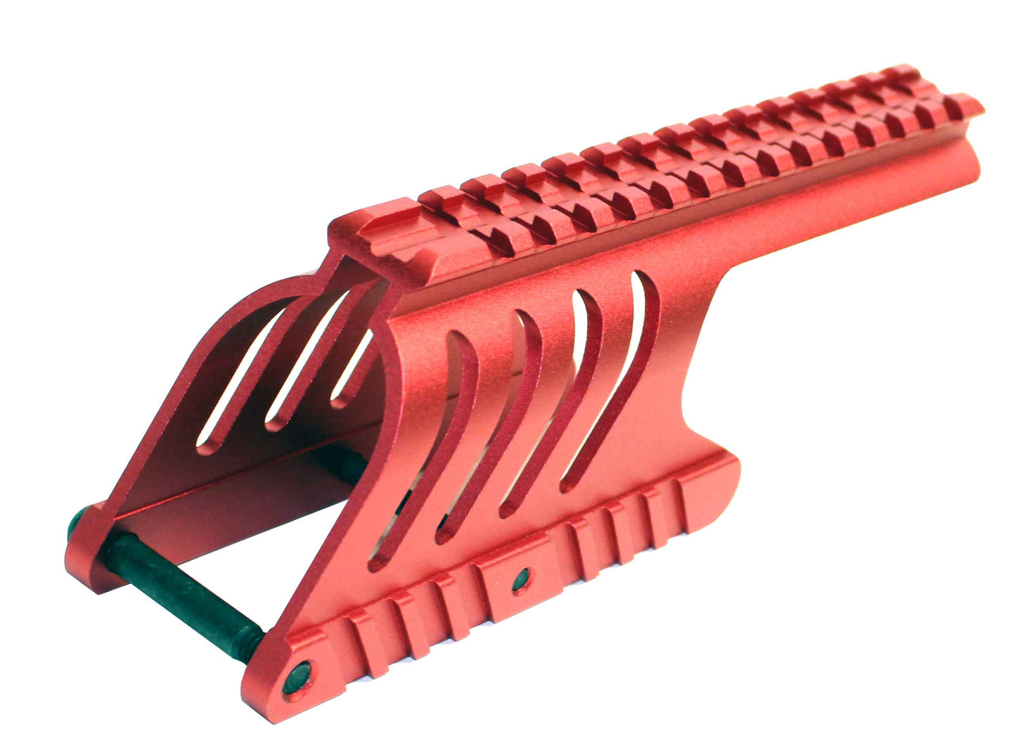TRINITY Tactical Forend Pump and saddle mount combo aluminum red compatible with Remington 870 12 Gauge.