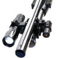 Tactical flashlight with red laser combo compatible with 20-gauge pumps.