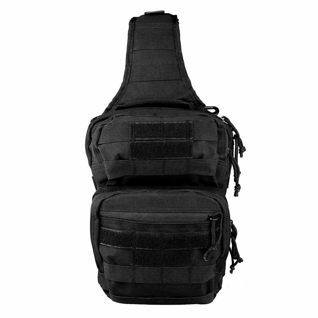 Tactical Sling Utility Bag Black – MOLLE Crossbody EDC Shoulder Pack with CCW Compartment