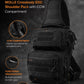 Tactical Sling Utility Bag Black – MOLLE Crossbody EDC Shoulder Pack with CCW Compartment