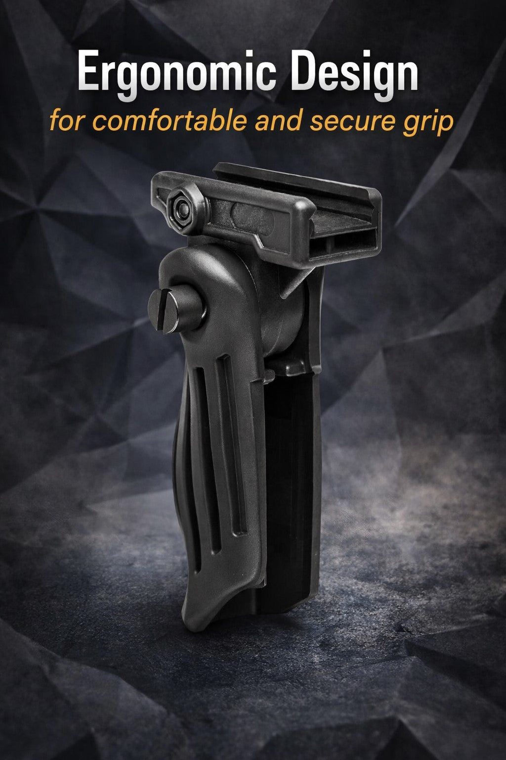 TRINITY Folding Vertical Foregrip for Picatinny Rails – 4 Position Lockable Tactical Grip Black