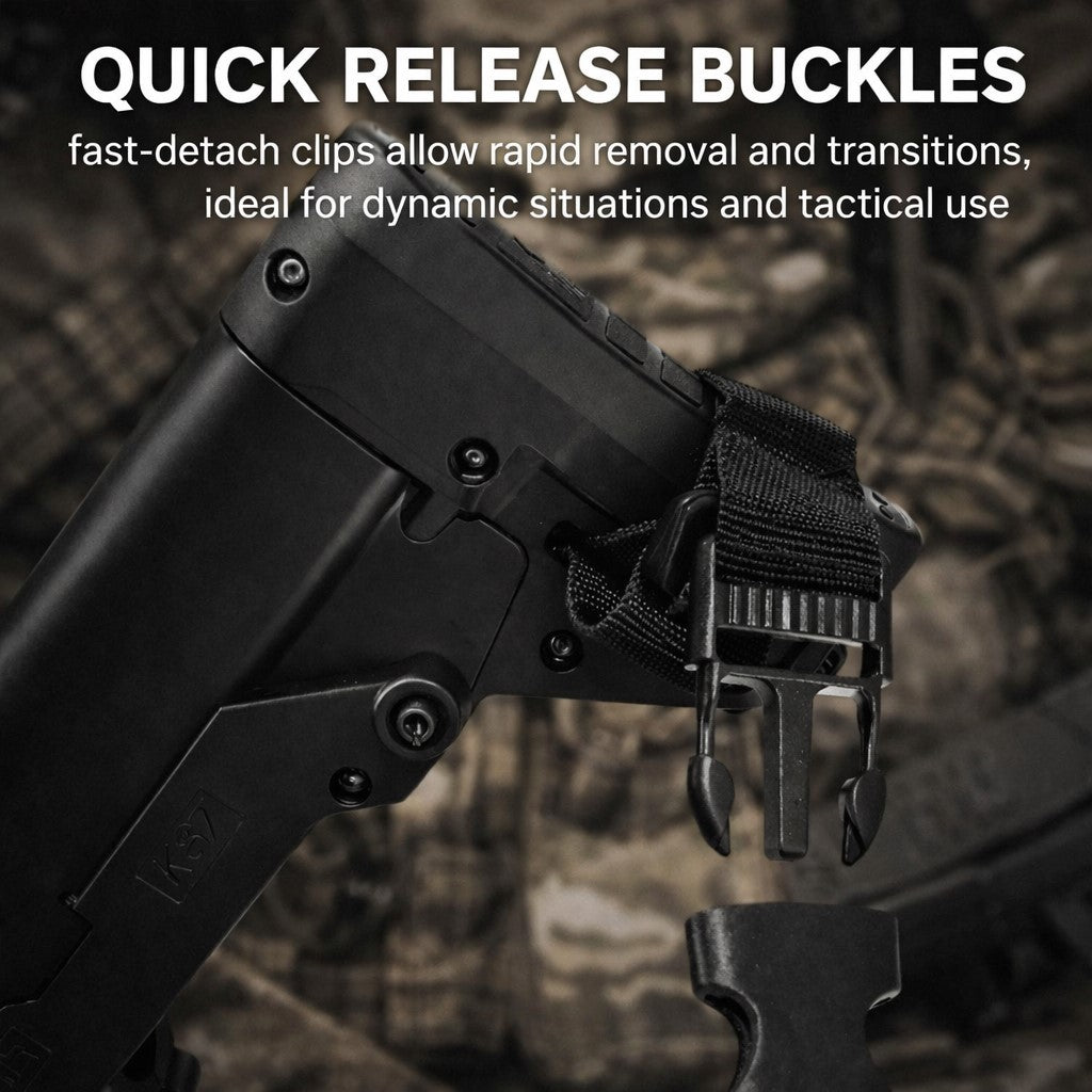 TRINITY 2 Point Tactical Sling Compatible with Mossberg 500 12 Gauge Shotgun – Adjustable Bungee Sling for Hunting Tactical Home Defense Gear