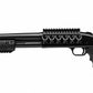 A black tactical shotgun with an integrated vertical foregrip, a top-mounted rail system with multiple interchangeable magazine holders, a textured forend, and a folding stock, shown against a plain white background.