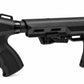 A black M4DC tactical buttstock and handguard assembly shown from a side profile view on a clean white background.