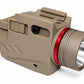300 Lumen Tactical Flashlight with Red Laser Combo – Picatinny Rail Compatible (Tan)