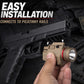 300 Lumen Tactical Flashlight with Red Laser Combo – Picatinny Rail Compatible (Tan)