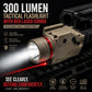 300 Lumen Tactical Flashlight with Red Laser Combo – Picatinny Rail Compatible (Tan)