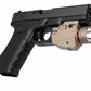 300 Lumen Tactical Flashlight with Red Laser Combo – Picatinny Rail Compatible (Tan)