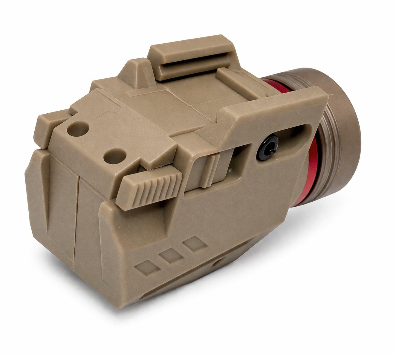300 Lumen Tactical Flashlight with Red Laser Combo – Picatinny Rail Compatible (Tan)