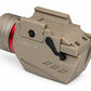 300 Lumen Tactical Flashlight with Red Laser Combo – Picatinny Rail Compatible (Tan)