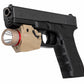 300 Lumen Tactical Flashlight with Red Laser Combo – Picatinny Rail Compatible (Tan)
