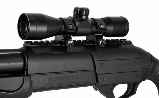 TRINITY 4x32 Scope with Saddle Mount for Benelli Nova & SuperNova 12 Gauge Picatinny Rail Mil-Dot Optic Combo