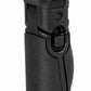 A black textured polymer tactical handguard grip with a quick-release latch mechanism, shown on a solid white background.