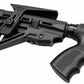 TRINITY Fury Style black 6-position adjustable stock for Mossberg 500 12 Gauge with ergonomic polymer grip, aluminum buffer tube, raised cheek support and rubber recoil pad.