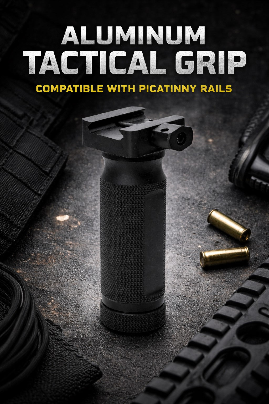 Trinity Tactical Aluminum Vertical Foregrip with Storage Compatible with Tokarev TBP 12 Picatinny Rail