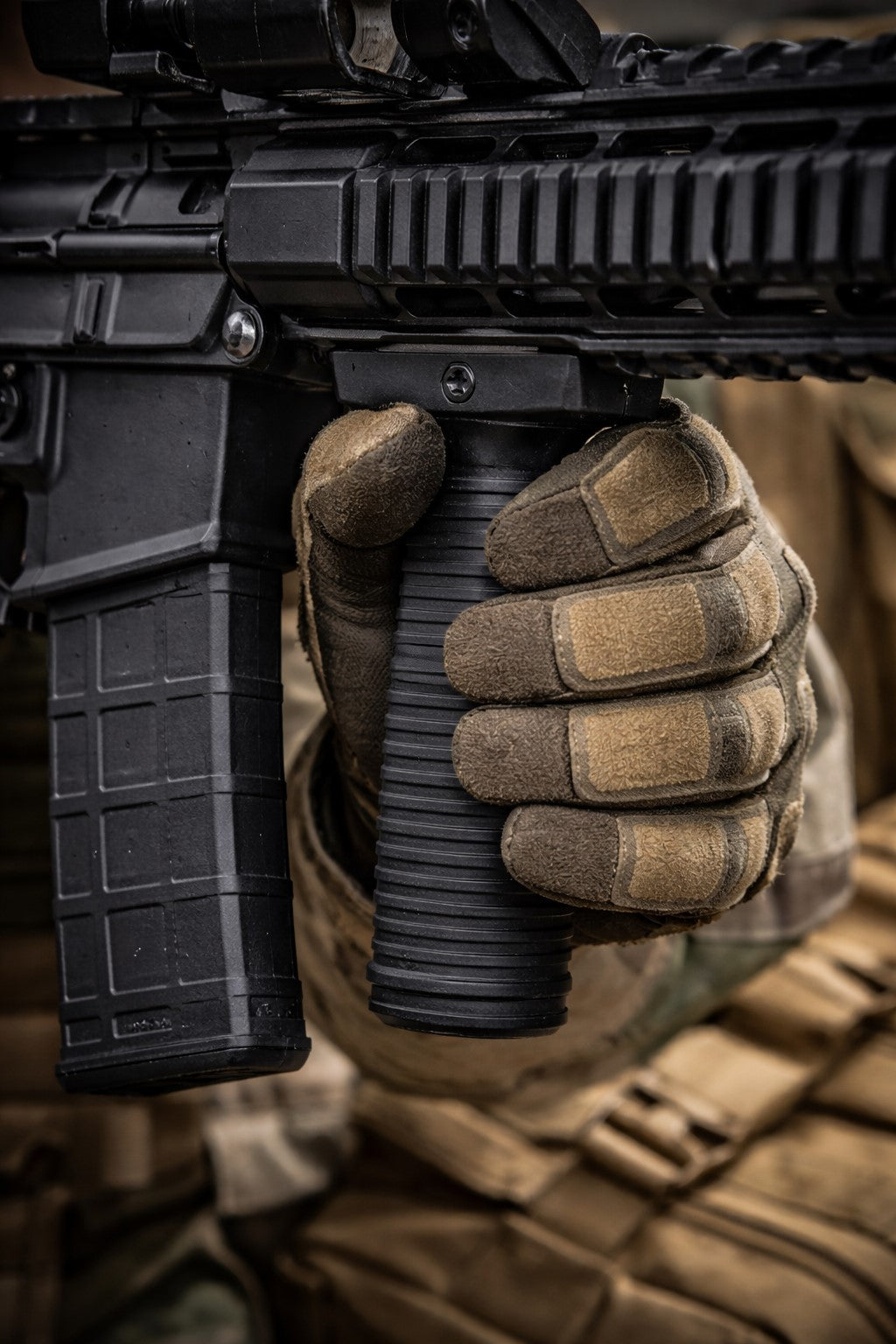 Tactical Vertical Foregrip with Storage for Black Aces FD12 Picatinny Rail Polymer Grip Black