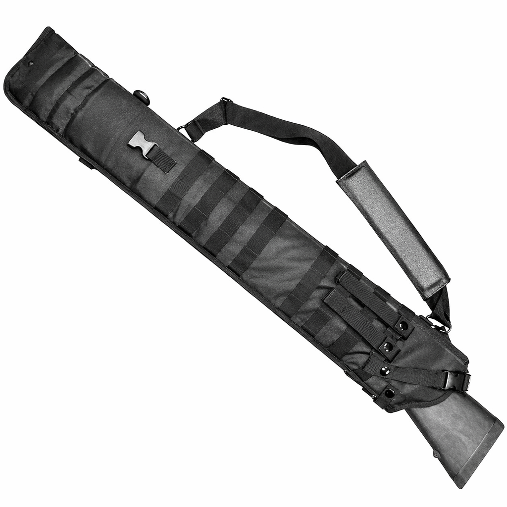TRINITY Tactical Scabbard Compatible with Remington 870 DM Black MOLLE Hunting Gear Rifle Shotgun Carry Case for ATV Horseback