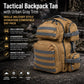 Tactical Backpack Tan with Urban Gray Trim – MOLLE Military Style Hydration Compatible Day Pack