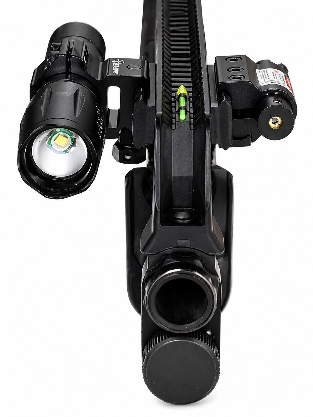 Trinity 1000 Lumen Flashlight & Red Laser Combo Compatible with Kel-Tec KS7 – Tactical Picatinny Rail Mounted Light Kit