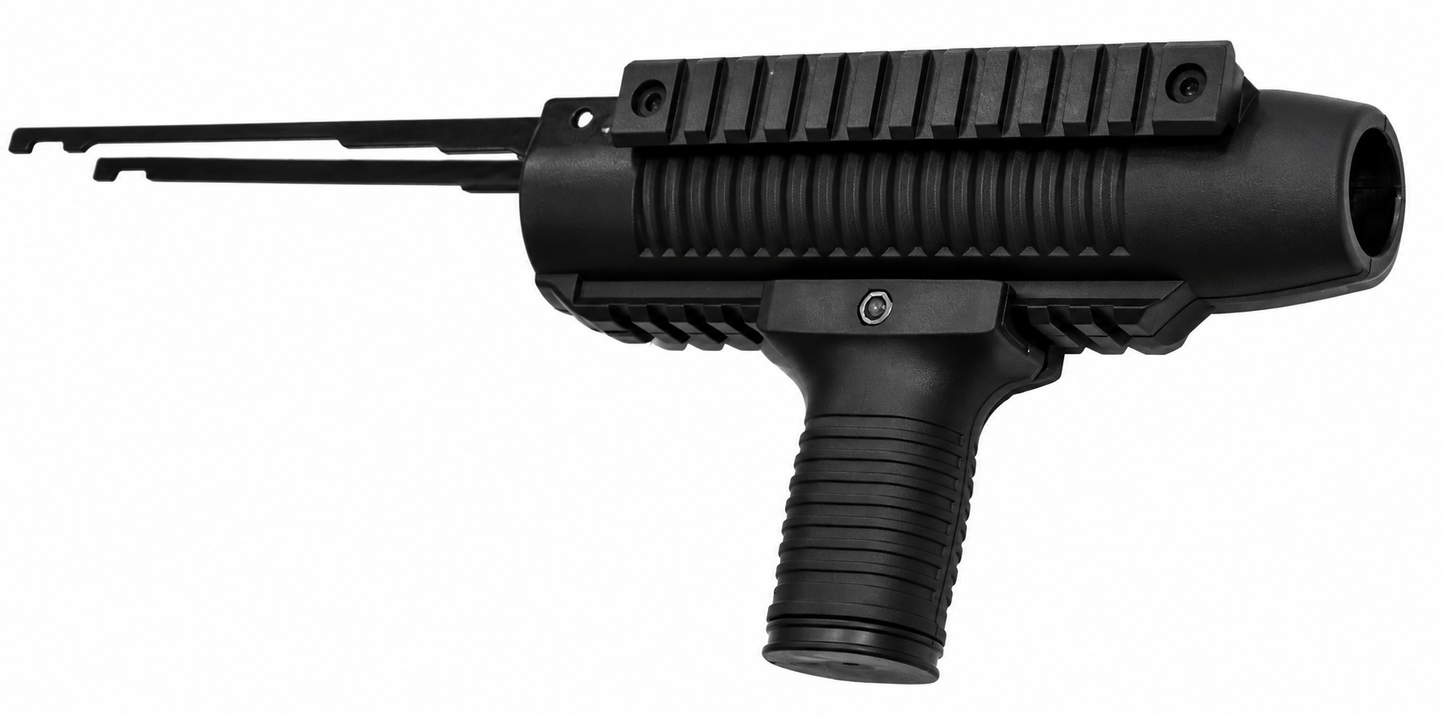Railed Forend Pump & Tactical Grip Compatible with Mossberg 500A 12 Gauge – Black