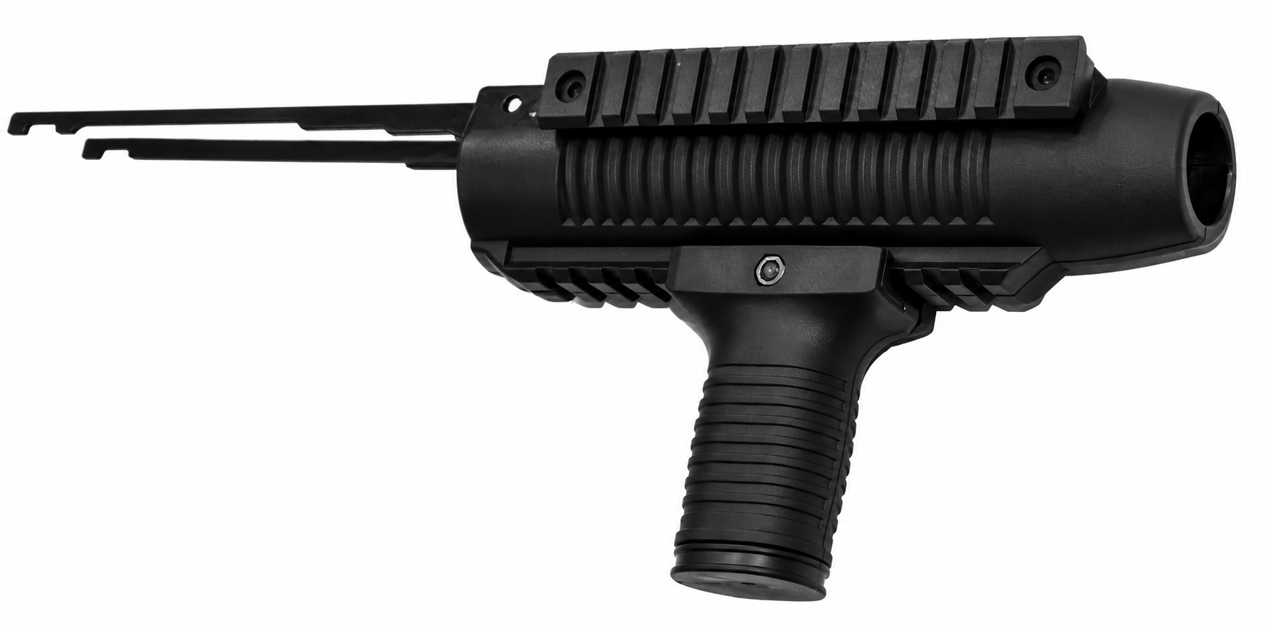 Railed Forend Pump & Tactical Grip Compatible with Mossberg 500A 12 Gauge – Black