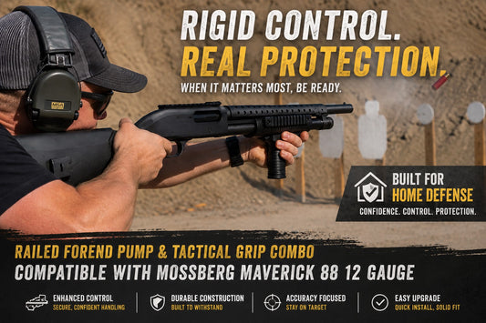 Railed Forend Pump & Tactical Grip Combo Compatible with Mossberg Maverick 88 12 Gauge