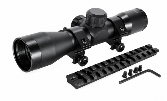 TRINITY 4x32 Mil-Dot Scope with Picatinny Rail Mount Compatible with Mossberg 505 12 Gauge Shotgun