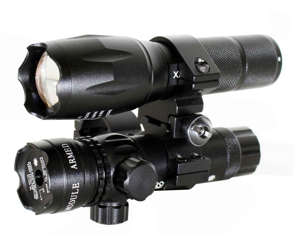mossberg 590 12 gauge pump green laser sight and flashlight combo aluminum black. - TRINITY SUPPLY INC