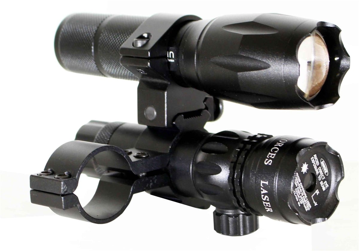 mossberg 590 12 gauge pump green laser sight and flashlight combo aluminum black. - TRINITY SUPPLY INC