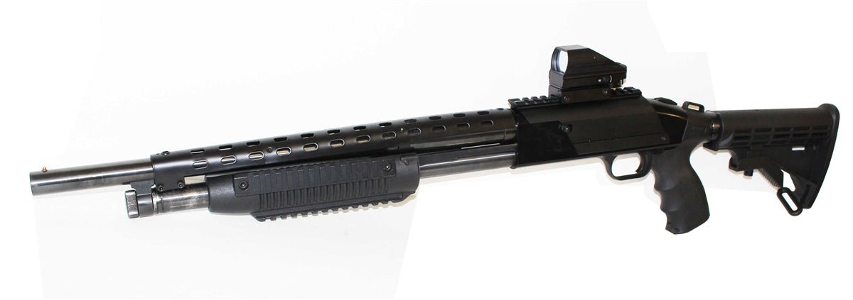 Mossberg 590 shockwave 12 gauge pump saddle mount and reflex sight combo - TRINITY SUPPLY INC