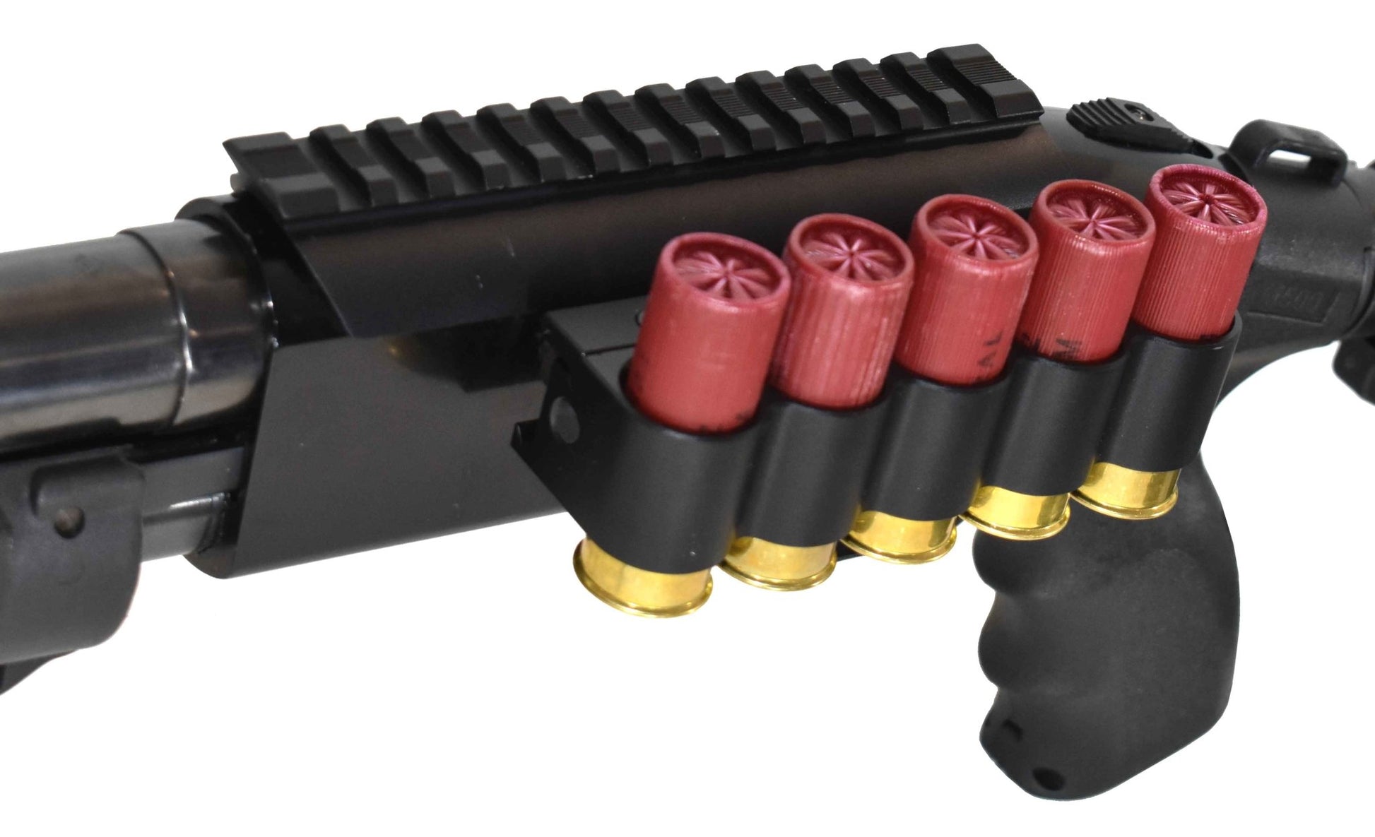 Mossberg 590 shockwave 12 gauge pump saddle, shell holder and reflex sight combo. - TRINITY SUPPLY INC