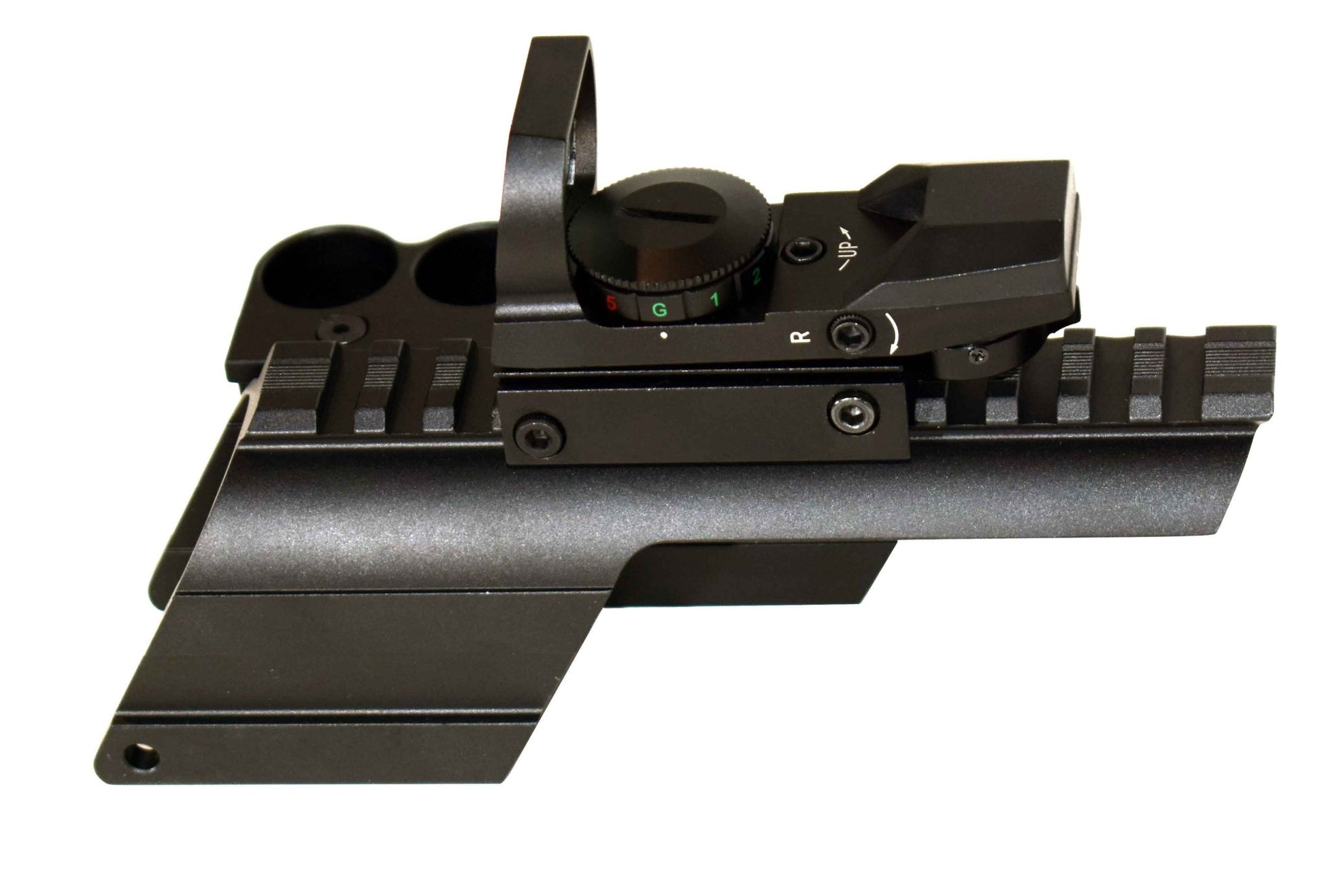 Mossberg 590 shockwave 12 gauge pump saddle, shell holder and reflex sight combo. - TRINITY SUPPLY INC