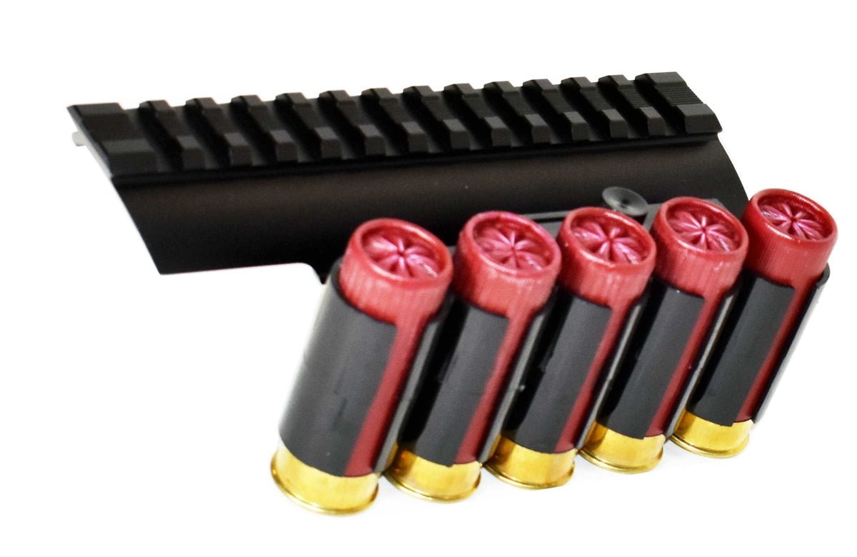 Mossberg 590 shockwave saddle mount and shell holder 12-gauge combo. - TRINITY SUPPLY INC