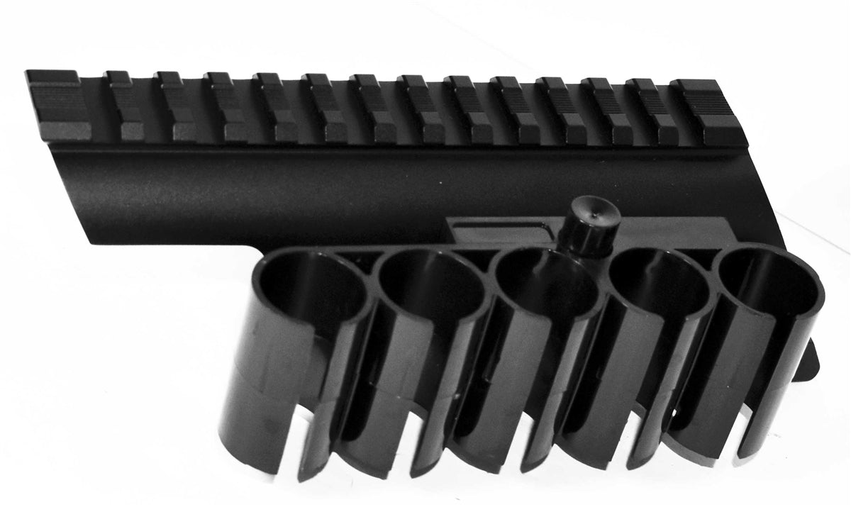 Mossberg 590 shockwave saddle mount and shell holder 12-gauge combo. - TRINITY SUPPLY INC