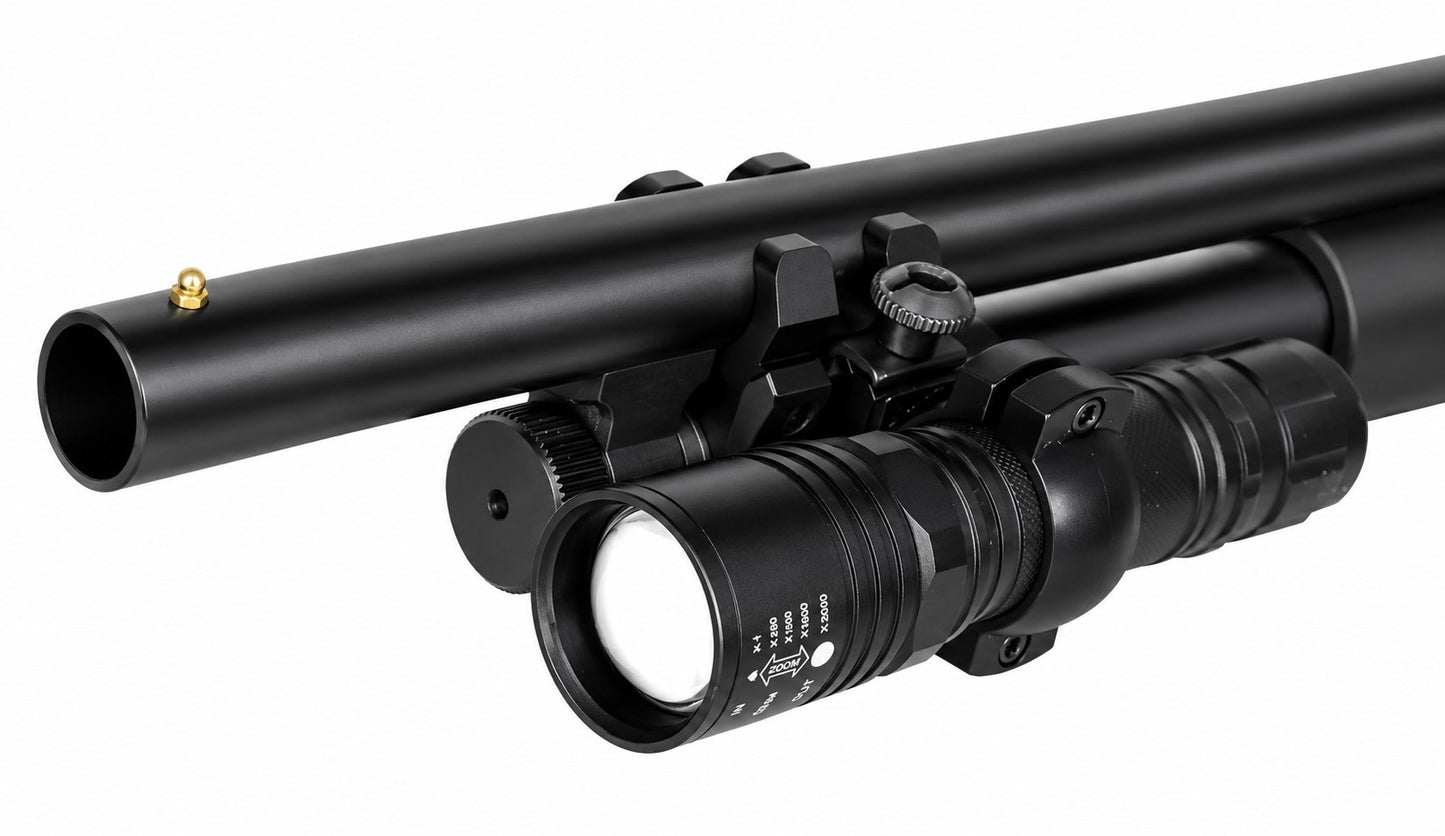 TRINITY Aluminum Barrel & Magazine Tube Mount with Dual Side Picatinny Rails Compatible with Mossberg 500 FLEX 12 Gauge