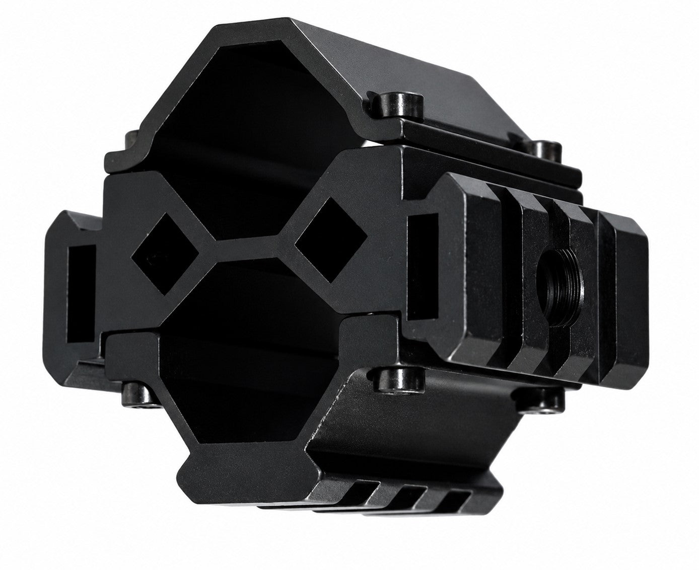12 Gauge Shotgun Magazine Tube & Barrel Mount – Triple Picatinny Rail Aluminum Accessory Adapter