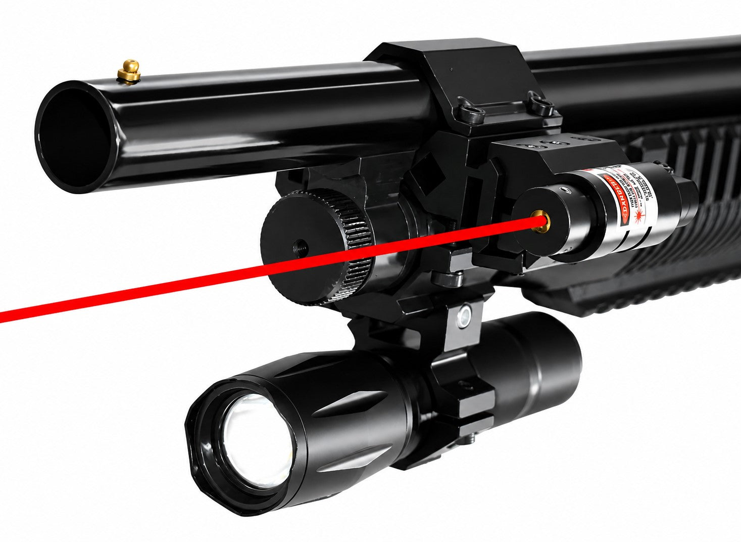 12 Gauge Shotgun Magazine Tube & Barrel Mount – Triple Picatinny Rail Aluminum Accessory Adapter