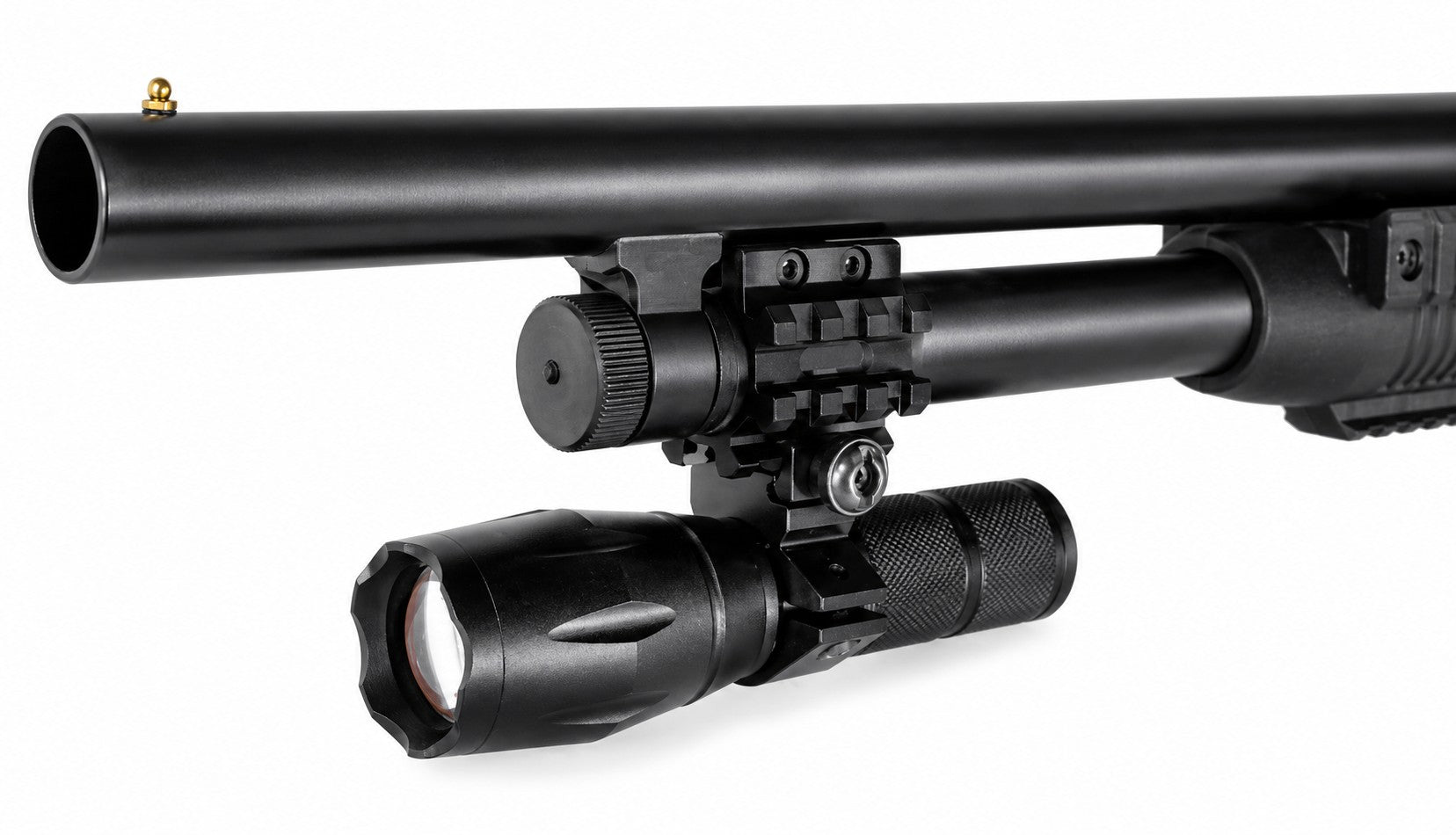 Tactical Picatinny Rail Mount Adapter for Magazine Tubes – Compatible with Mossberg 500 12 Gauge