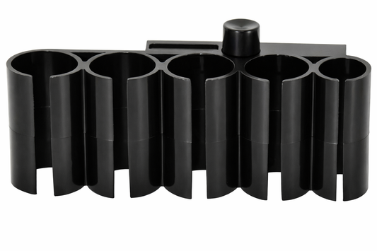 12 Gauge Polymer Shell Holder Picatinny Rail Mount – 5 Round 2 3/4” & 3” Compatible Black