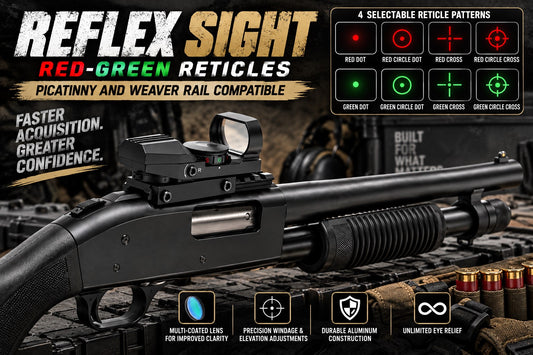 TRINITY Kel-Tec RDB Reflex Sight Red Green 4 Reticles M1913 Mount Aluminum Black