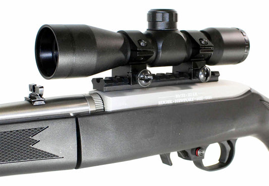 Ruger 10/22 Rifle scope sight with base mount combo mil-dot reticle aluminum black. - TRINITY SUPPLY INC