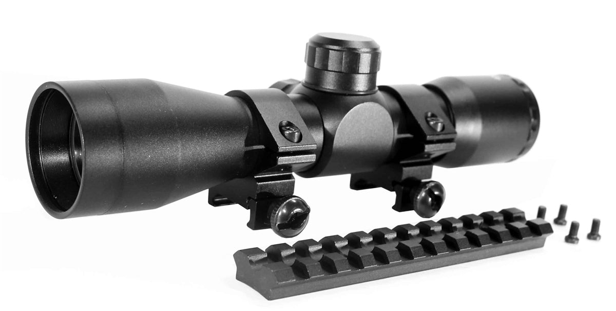 Ruger 10/22 Rifle scope sight with base mount combo mil-dot reticle aluminum black. - TRINITY SUPPLY INC