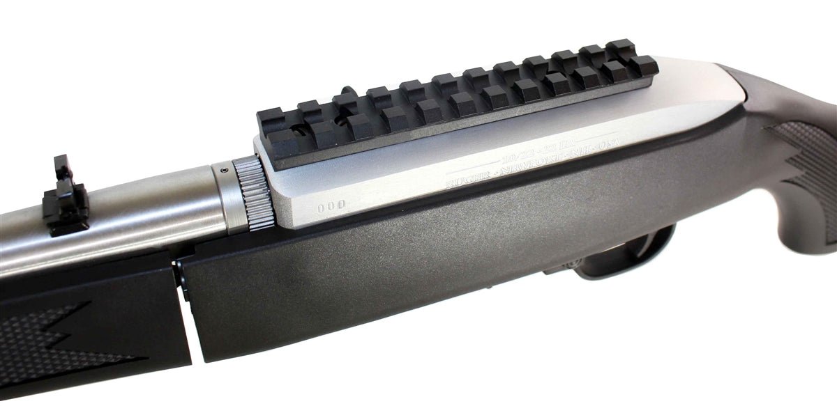 Ruger model 10/22 rifle picatinny base mount adapter aluminum black. - TRINITY SUPPLY INC